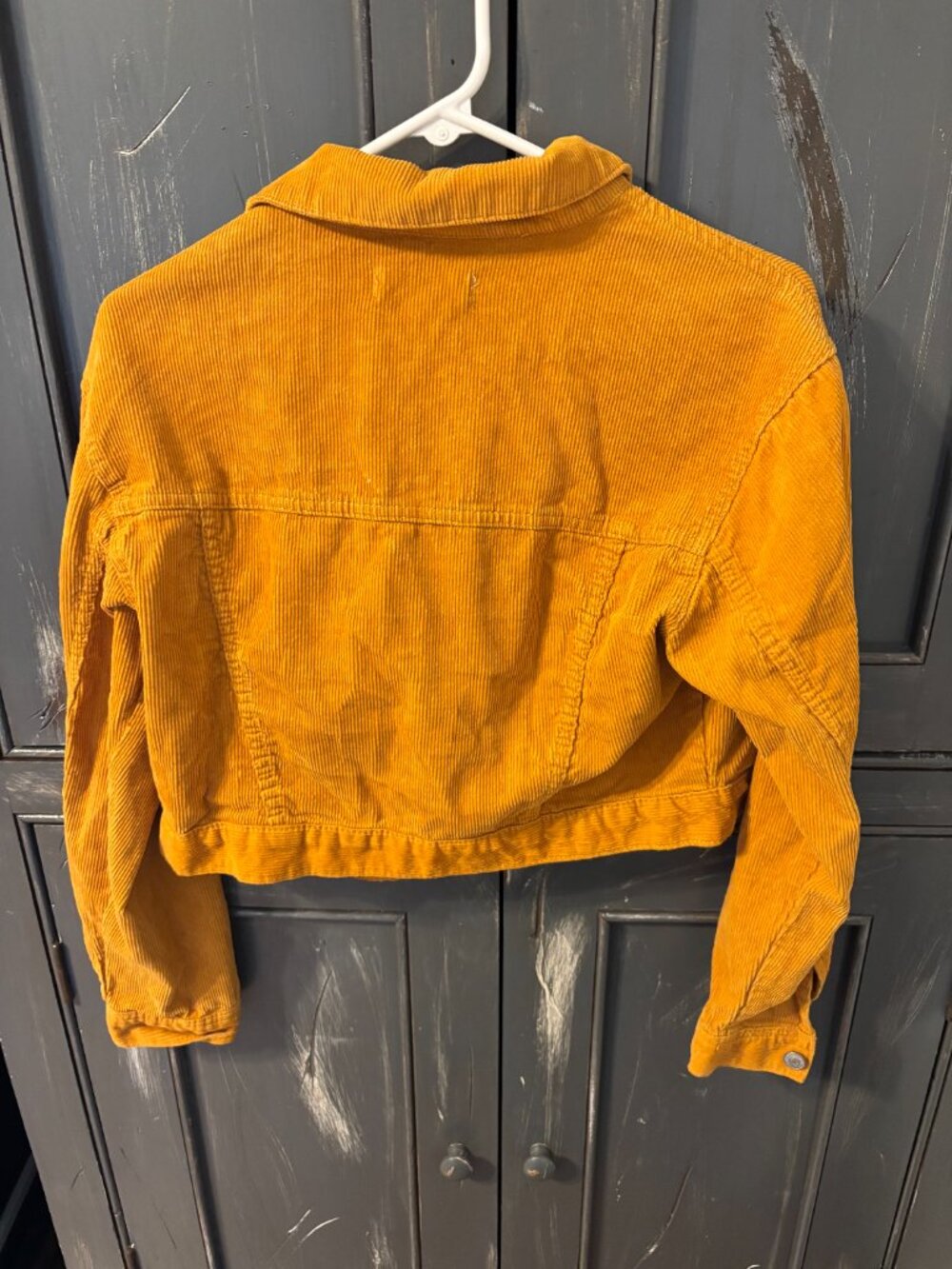 PacSun Corduroy Jacket Womens XS/S Mustard Yellow Good Cropped Trucker Jacket - Picture 2 of 5